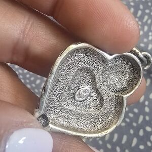 PD Silver Onyx Heart Design Pendant